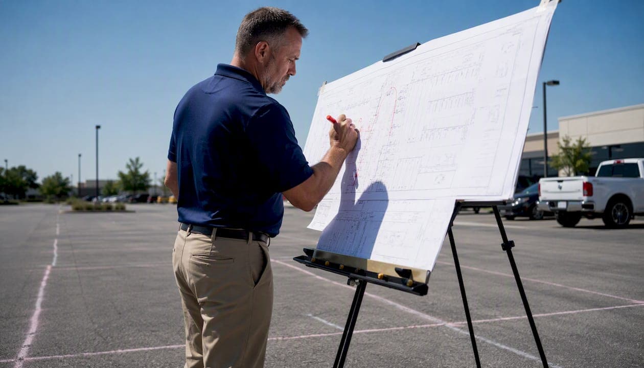 Parking Lot Striping Standards: A Property Manager's Guide
